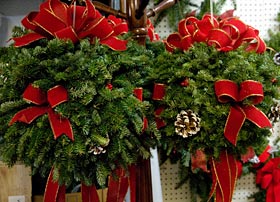 Wreaths for sale.